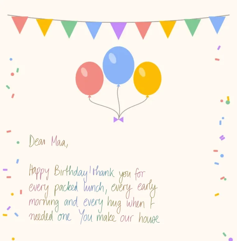 Greeting cards handwritten by Deepscribble on Birthday Card · Balloons