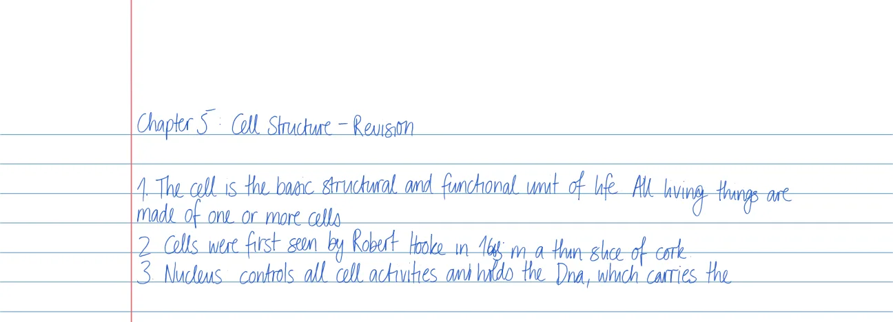 Study notes handwritten by Deepscribble on College Ruled Filler Paper · Letter